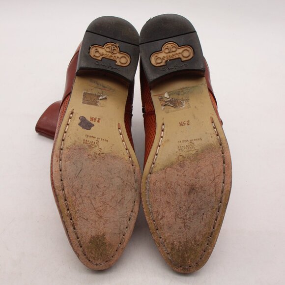 El Besserro Comfort Women's Mex 25.5 Western Ankle Boots Genuine Brown Leather - Picture 7 of 9